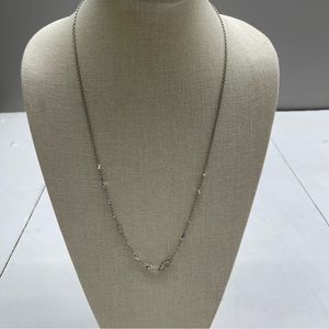 Kendra Scott Debra Choker Silver Clear Crystal Dichroic Glass Iridescent